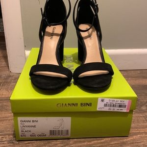 Gianni Bini Linyanne Suede Strap Block Heel